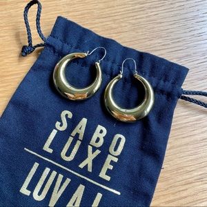 Luv Aj Martina Tube Hoops Gold